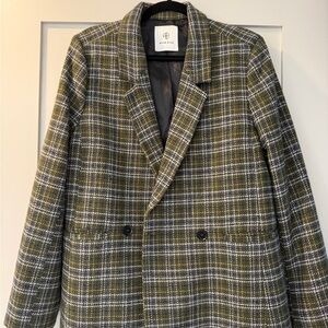 Anine Bing
Madeleine Plaid Double Breasted Blazer